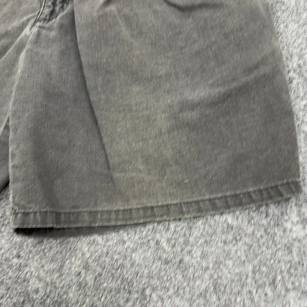 Vintage Baxter Shorts Mens 34 Grey Linen Cotton Pleated Casual Retro